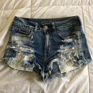 Distressed American Eagle High Waisted Shorts